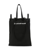 Mm6 Maison Margiela Logo Print Shopper Tote - Black