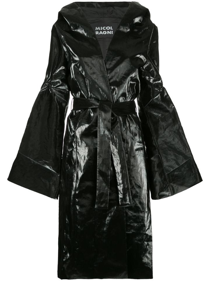 Micol Ragni Long Bell Sleeve Jacket - Black