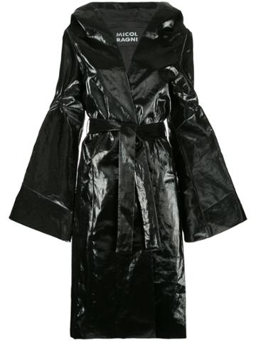 Micol Ragni Long Bell Sleeve Jacket - Black