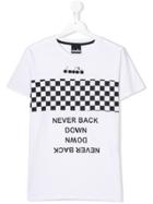Diadora Junior Teen Racing Stripe T-shirt - White