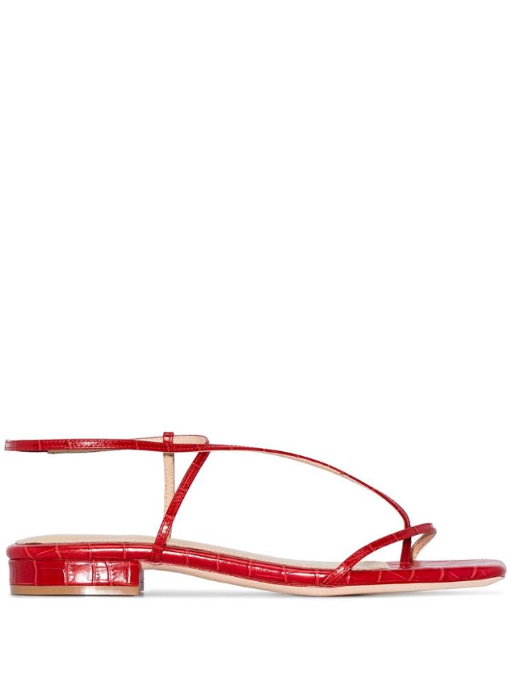 Studio Amelia Toe Strap Sandals - Red