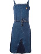 Walter Van Beirendonck Vintage Denim Spaghetti Strap Dress - Blue