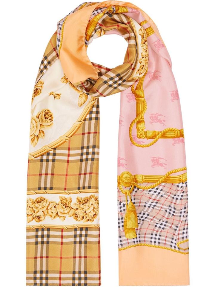 Burberry Archive Check Scarf - Yellow & Orange