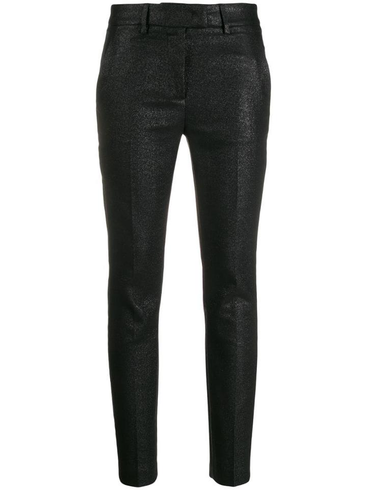 Dondup Straight Leg Cropped Trousers - Black