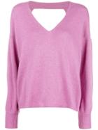 Blugirl Balloon Sleeve Sweater - Pink & Purple