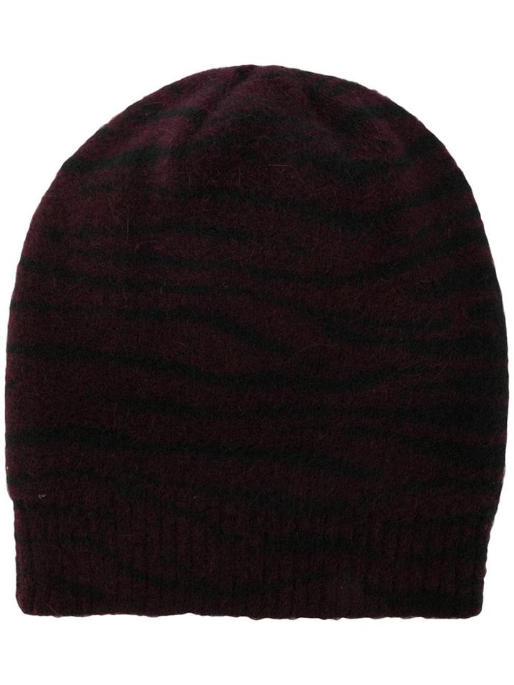 Ssheena Knitted Beanie Hat - Red