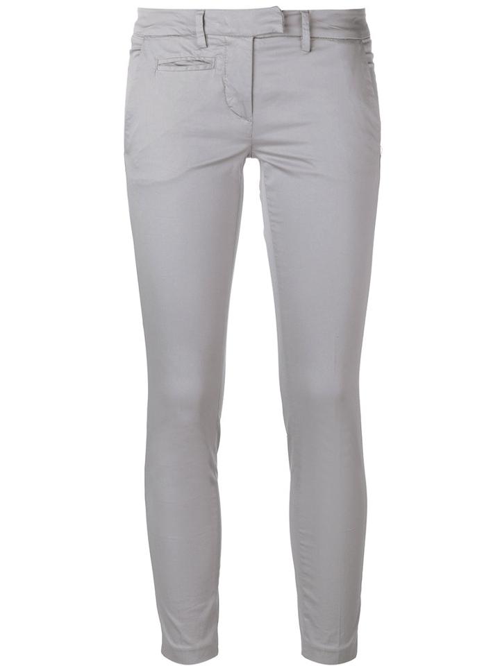 Dondup Aslan Trousers, Women's, Size: 29, Grey, Cotton/elastodiene