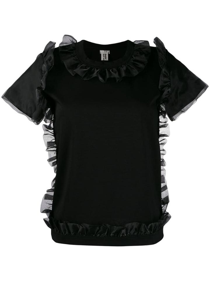 Comme Des Garçons Noir Kei Ninomiya Frill-trim Blouse - Black