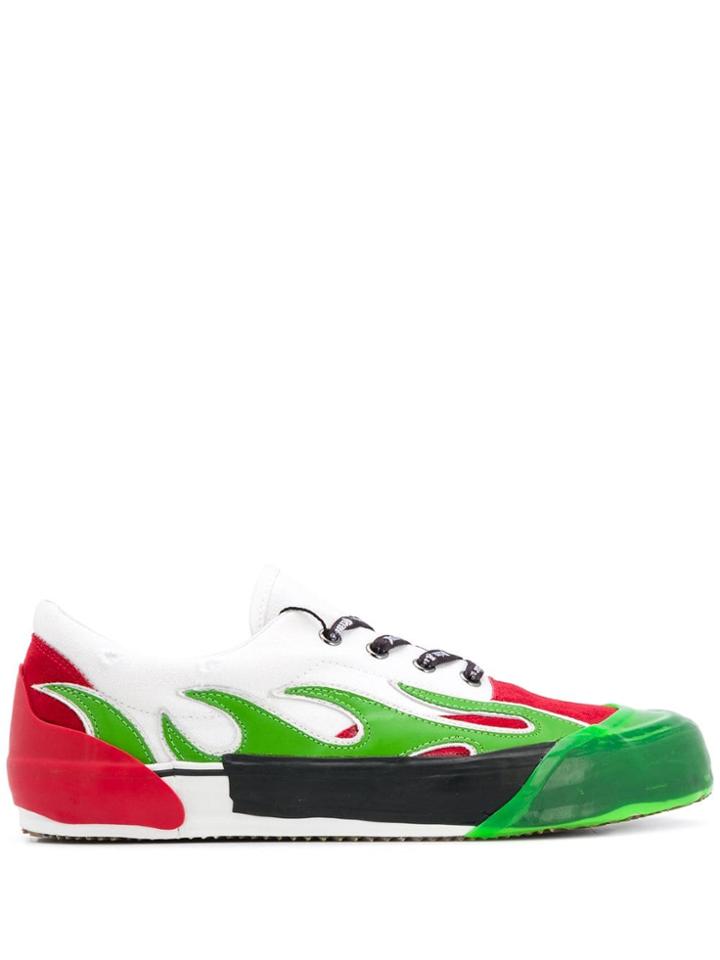Palm Angels Flame Sneakers - White