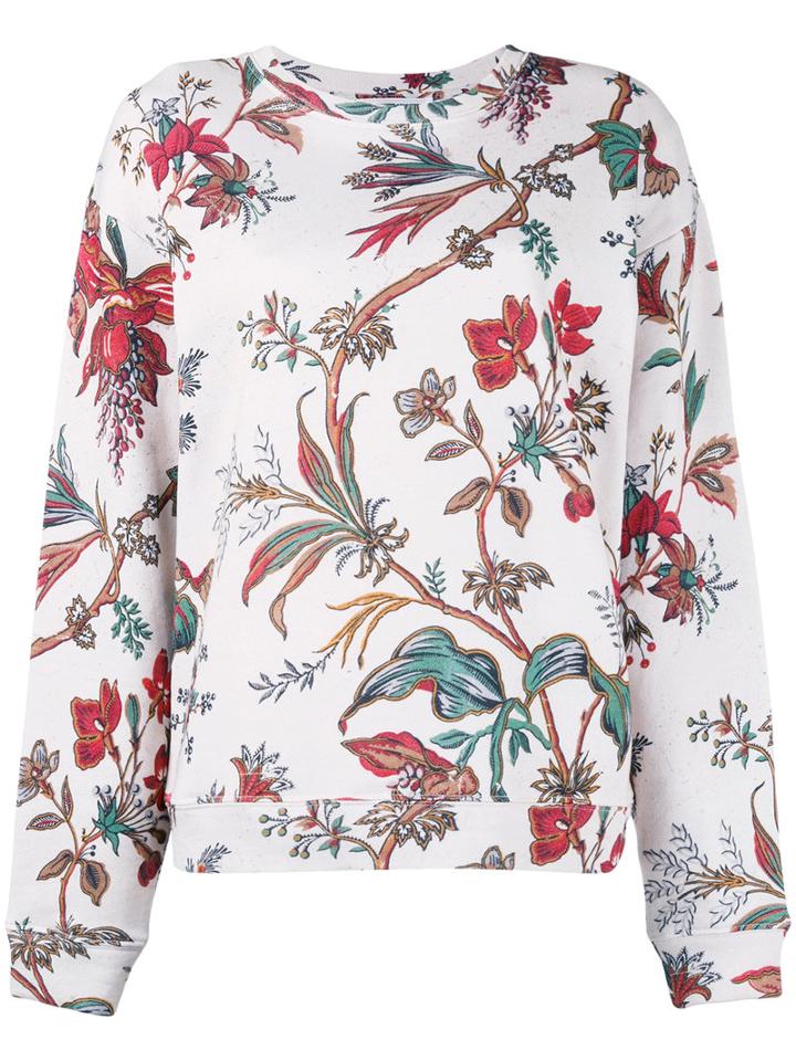 Floral Print Sweatshirt - Women - Cotton - M, Nude/neutrals, Cotton, Alexander Mcqueen