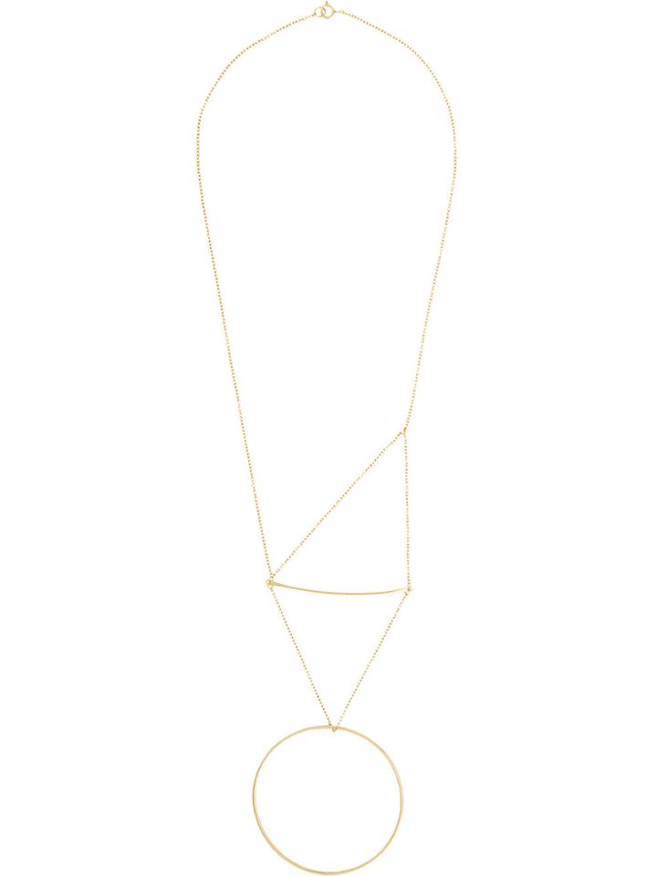 Natasha Schweitzer Geometric Design Necklace - Metallic