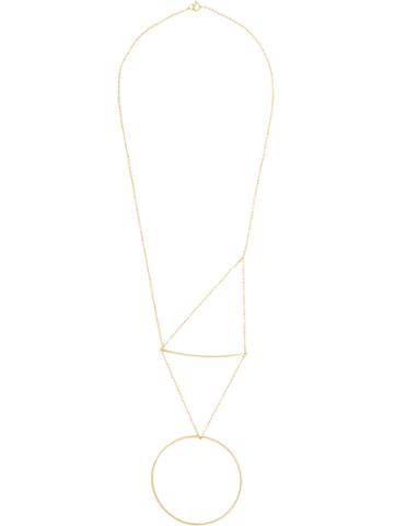 Natasha Schweitzer Geometric Design Necklace - Metallic