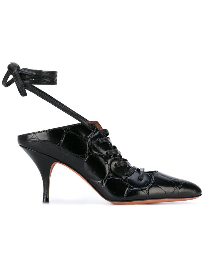 Givenchy Lace Up Mules - Black