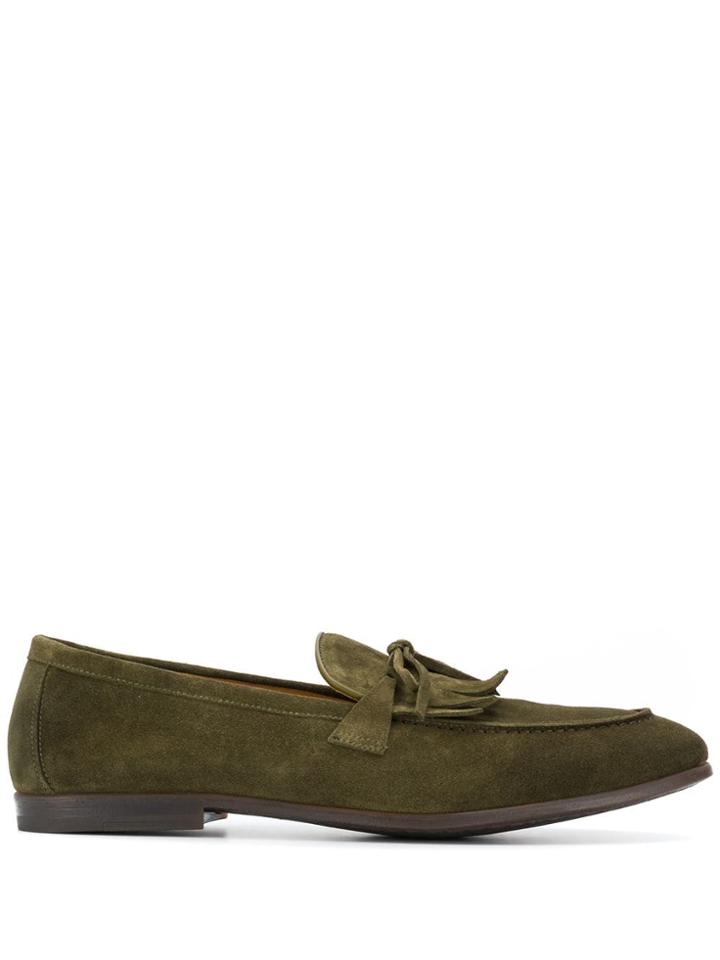 Doucal's Fringe Loafers - Green