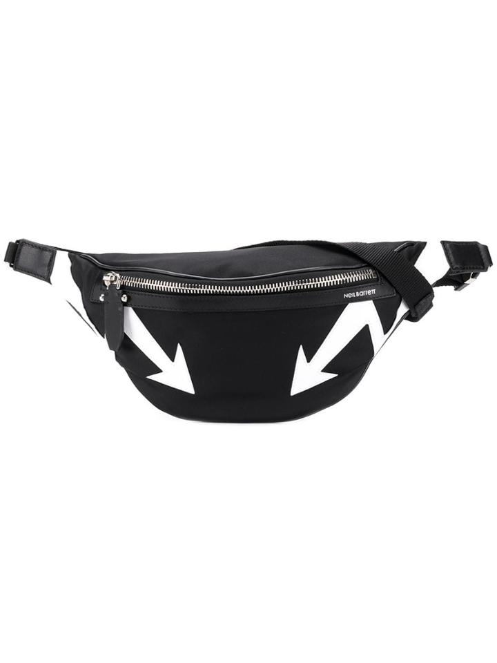 Neil Barrett Appliqué Arrows Belt Bag - Black