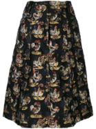 Carven Jacquard Midi Skirt - Black