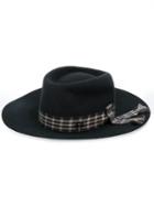 Maison Michel Scarf Trim Fedora - Black