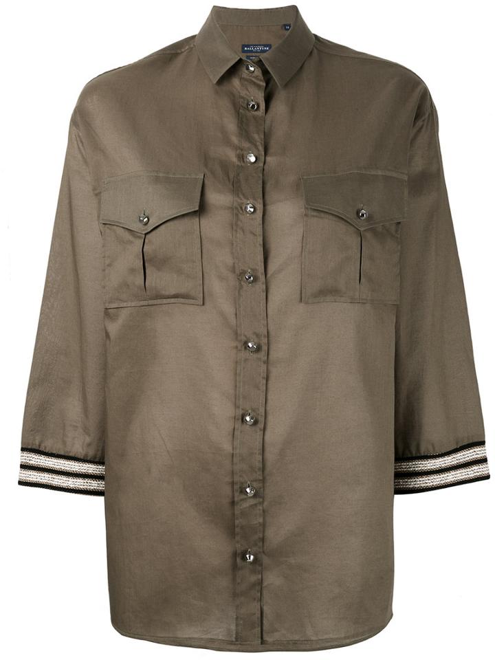 Ballantyne - Embroidered Shirt - Women - Cotton - 46, Green, Cotton