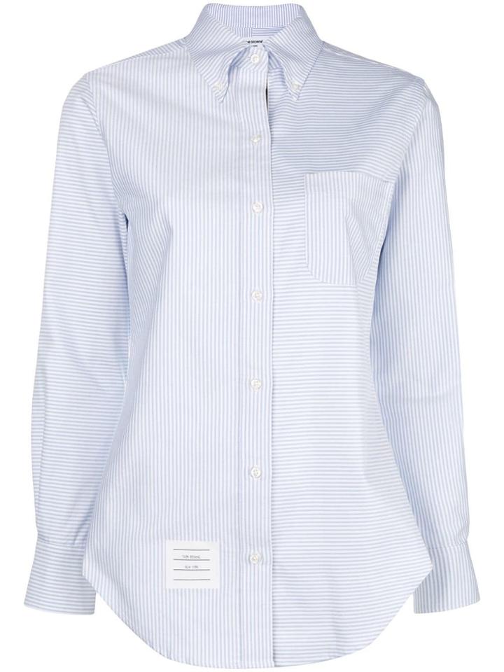 Thom Browne Striped Button Shirt - Blue