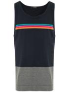 À La Garçonne Striped Rainbow Tank Top - Blue