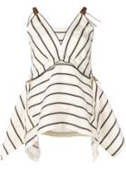 Dorothee Schumacher Striped Asymmetric Top - Neutrals