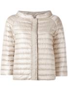 Herno Collarless Puffer Jacket, Women's, Size: 48, Nude/neutrals, Cotton/polyamide/goose Down