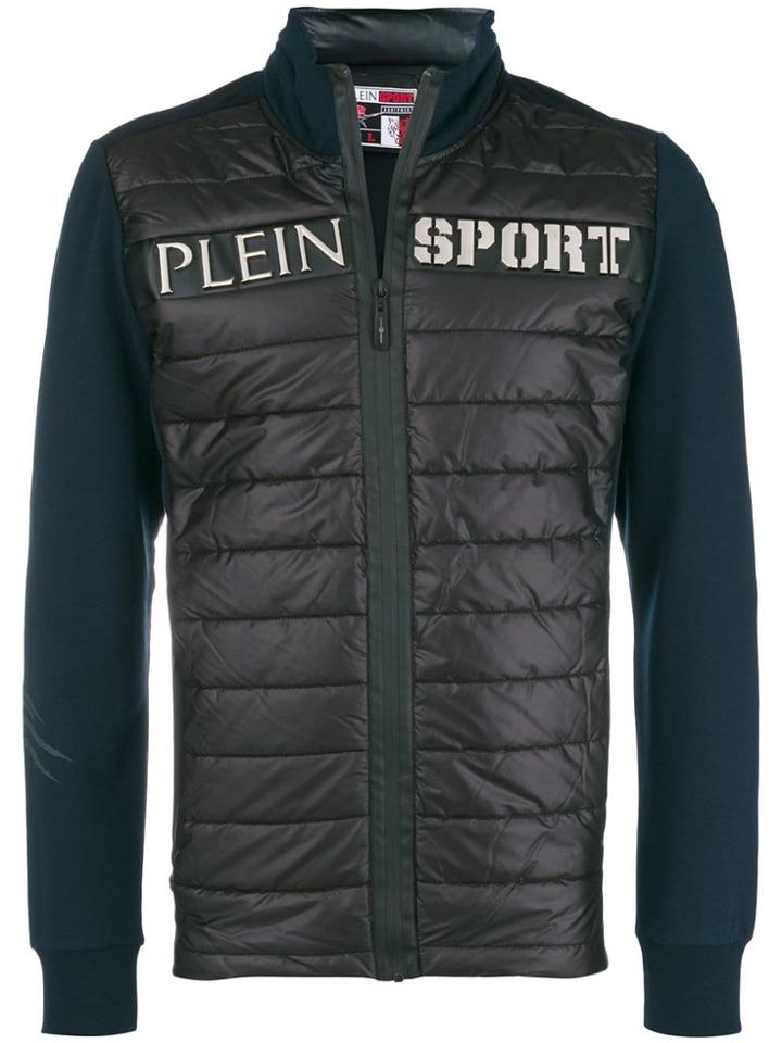 Plein Sport Zipped Up Down Jacket - Blue