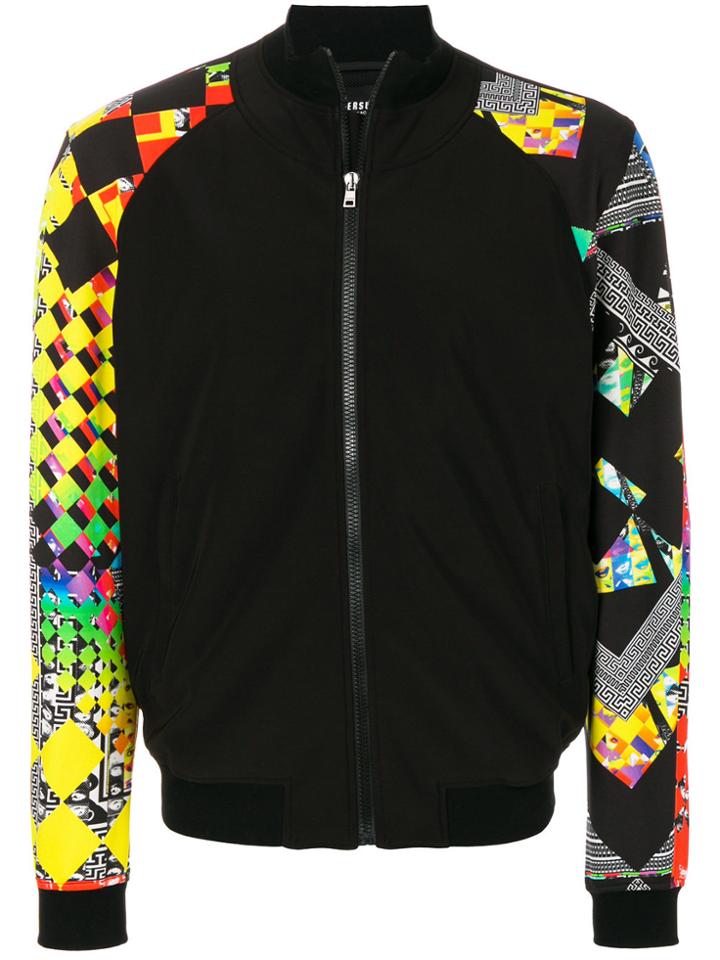 Versus Digital Archive Bomber Jacket - Black