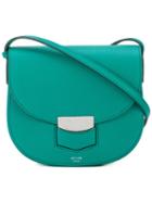 Céline Saddle Shoulder Bag, Women's, Green, Calf Leather