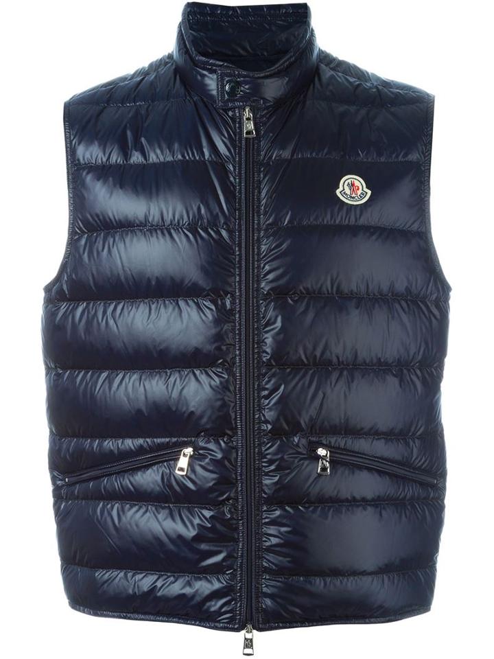 Moncler 'gui' Padded Gilet, Men's, Size: 5, Blue, Polyamide/feather Down