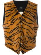 Jean Paul Gaultier Vintage Tiger Print Faux Fur Waistcoat