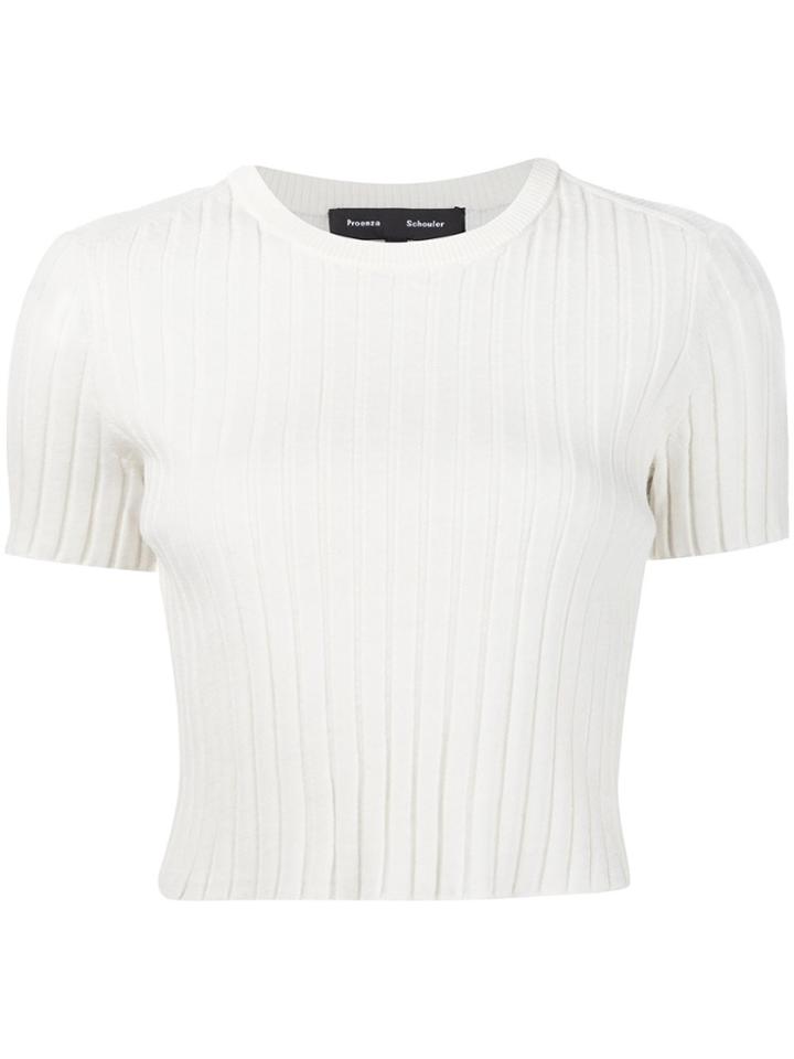 Proenza Schouler Cropped Sweater - White