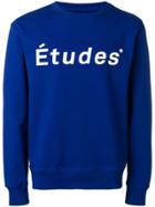 Études Logo Print Sweatshirt - Blue