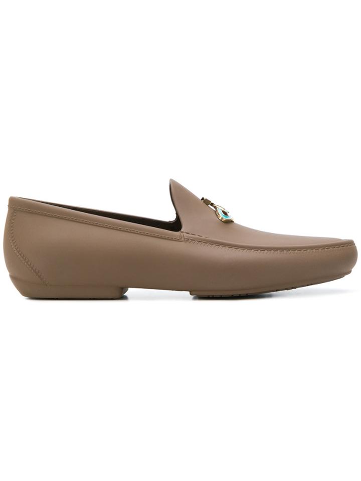 Vivienne Westwood Orb Embellished Loafers - Brown