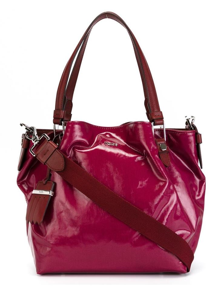 Tod's Medium 'flower' Tote, Women's, Pink/purple, Cotton/leather