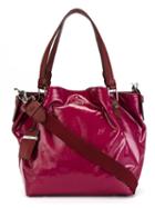 Tod's Medium 'flower' Tote, Women's, Pink/purple, Cotton/leather
