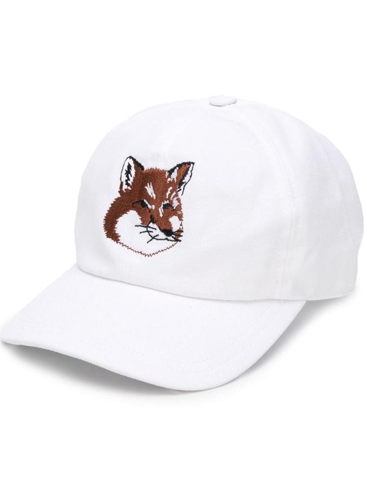 Maison Kitsuné Fox Logo Baseball Cap - White