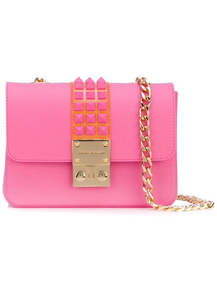 Studded Cross Body Bag - Women - Plastic/metal - One Size, Pink/purple, Plastic/metal, Designinverso