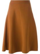 Marni Flared Midi Skirt, Women's, Size: 42, Brown, Virgin Wool