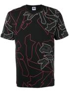 Les Hommes Urban Abstract Graphic Print T-shirt - Black