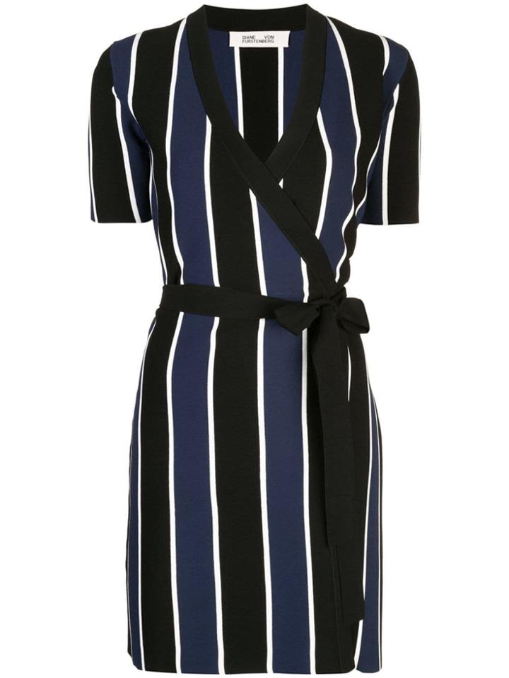 Dvf Diane Von Furstenberg Iris Knit Wrap Dress - Black