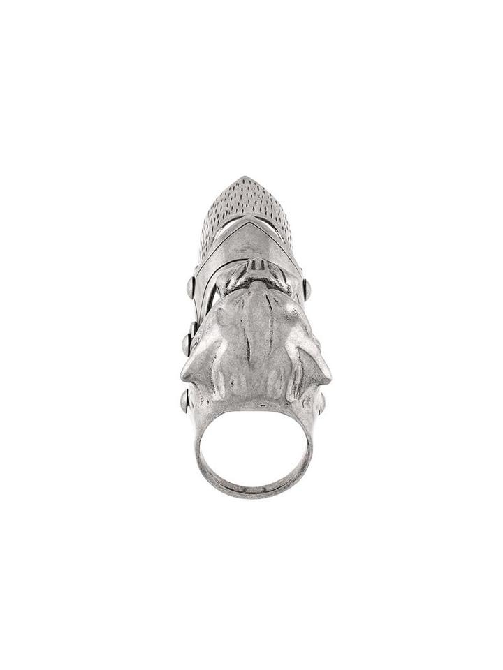 Balenciaga Goth Tiger Articulated Ring - Metallic