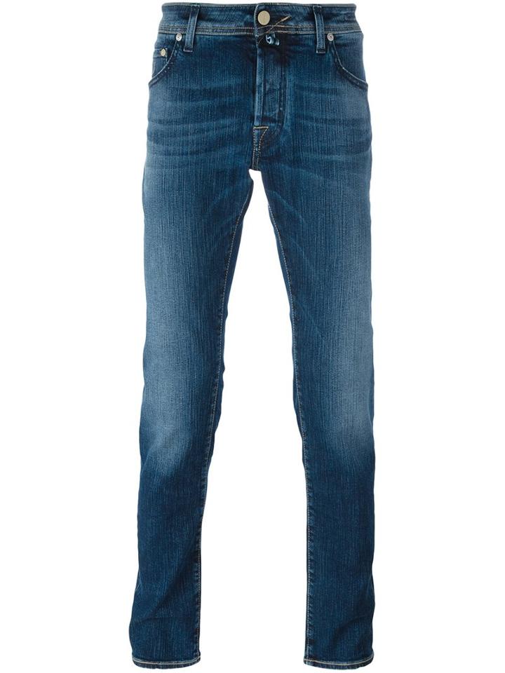 Jacob Cohen Classic Slim Fit Jeans, Men's, Size: 40, Blue, Cotton/spandex/elastane