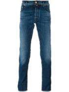 Jacob Cohen Classic Slim Fit Jeans, Men's, Size: 40, Blue, Cotton/spandex/elastane