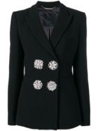 Philipp Plein Crystal Embellished Blazer - Black