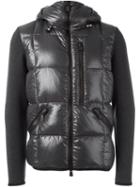 Moncler Grenoble Hooded Zip Jacket, Men's, Size: Large, Grey, Feather Down/polyamide/virgin Wool