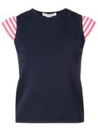 Autumn Cashmere Stripe Sleeve Top - Blue