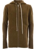 Rick Owens Zip Front Hoodie - Green