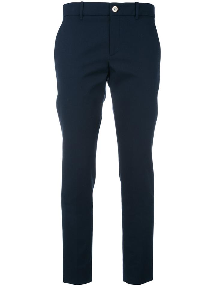 Gucci - Classic Slim Leg Trousers - Women - Cotton/polyester/spandex/elastane/viscose - 44, Blue, Cotton/polyester/spandex/elastane/viscose