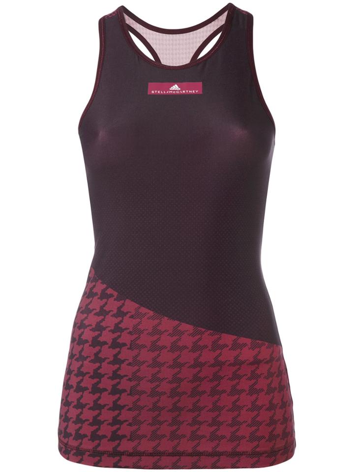 Adidas By Stella Mccartney Houndstooth Tank Top - Pink & Purple